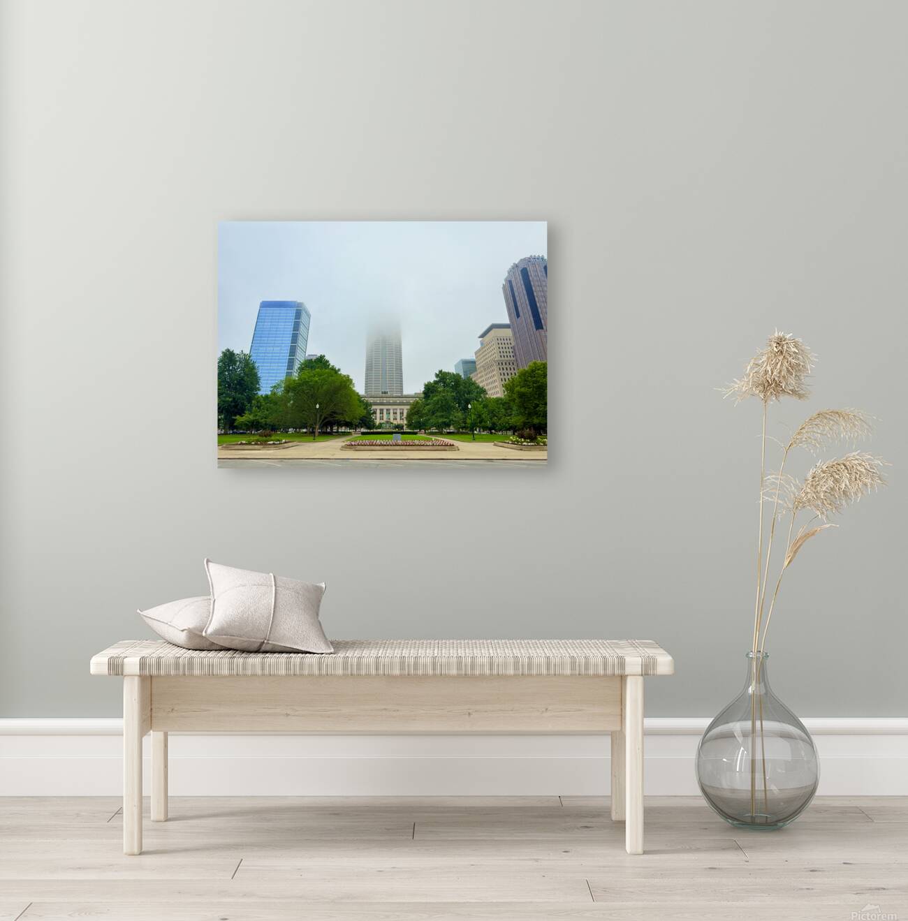 Skyscraper in the Mist Reproduction