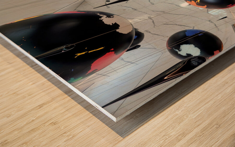 Aerial Drift in La Guardia Airport Wood print