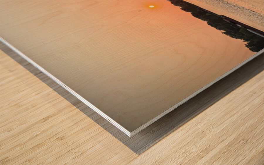 Evening Harbor: A Moment to Drift Wood print