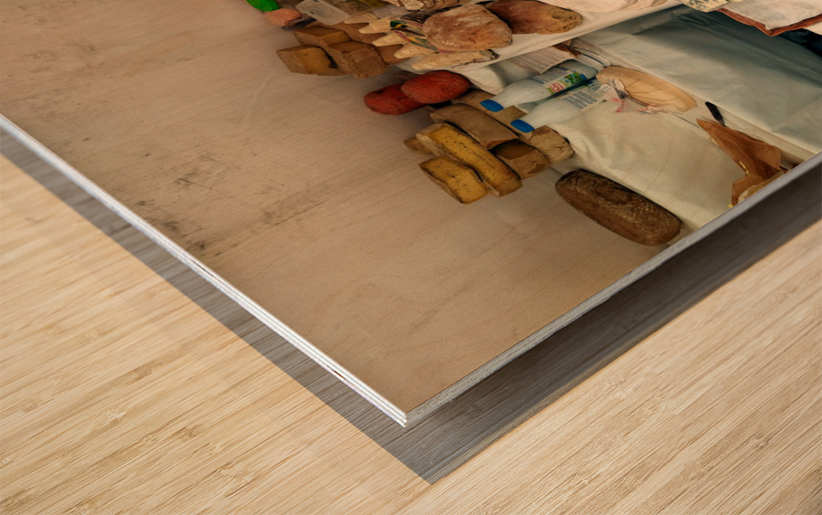 Farmers Market -- Custom Cheeses Wood print